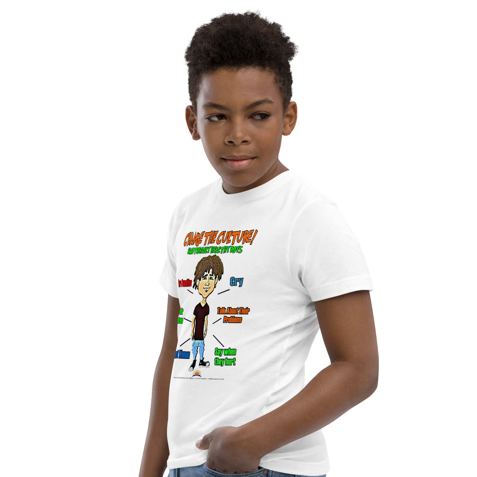 Change The Culture Emotionally Healthy Boys Youth T-Shirt