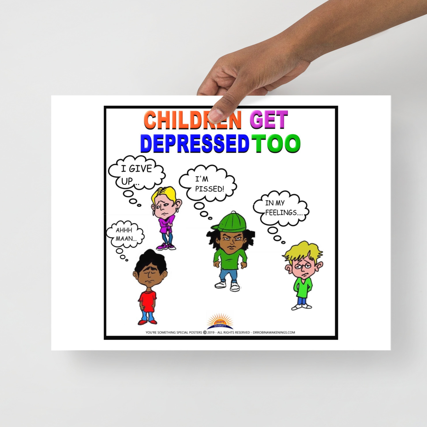 Children Get Depressed Too Poster