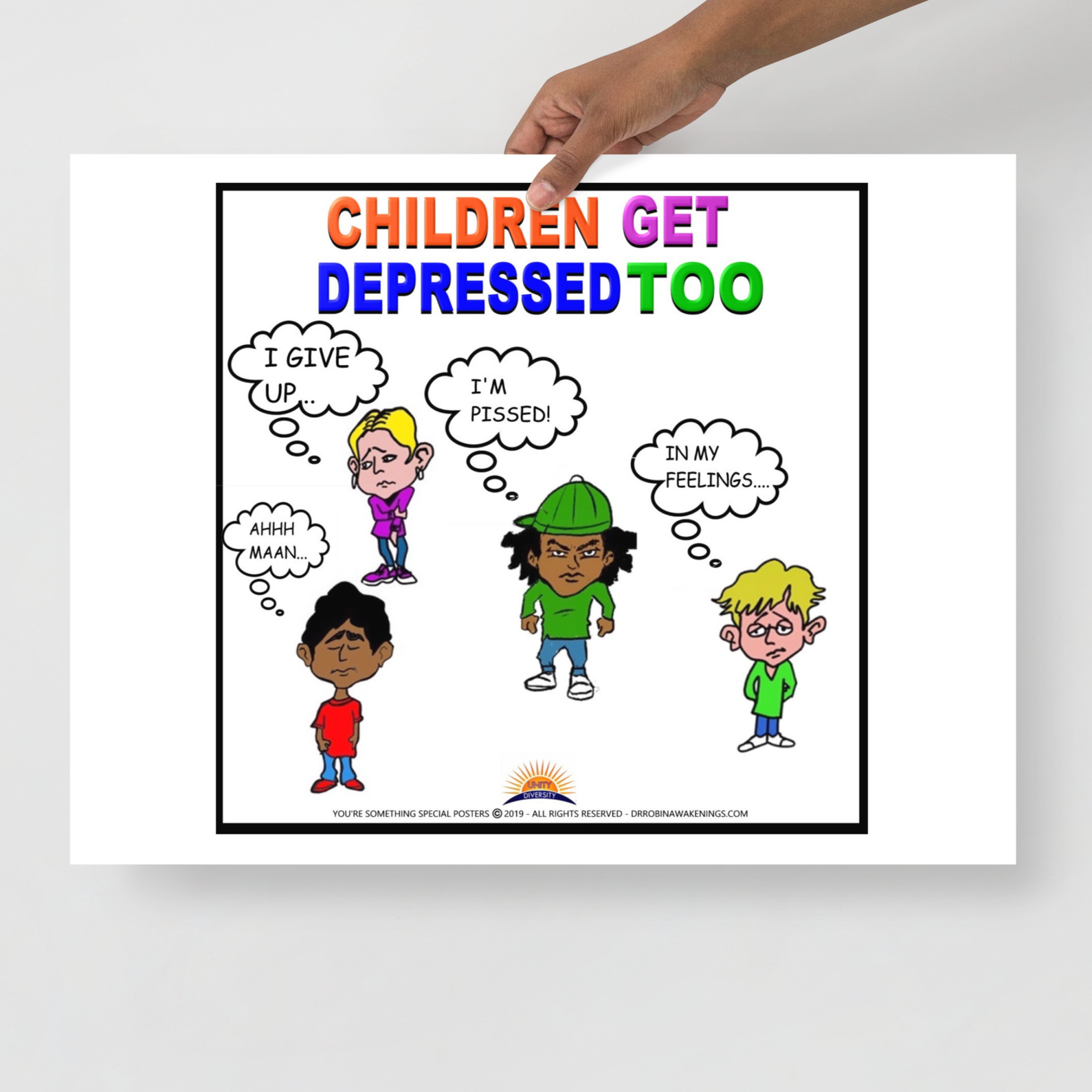 Children Get Depressed Too Poster