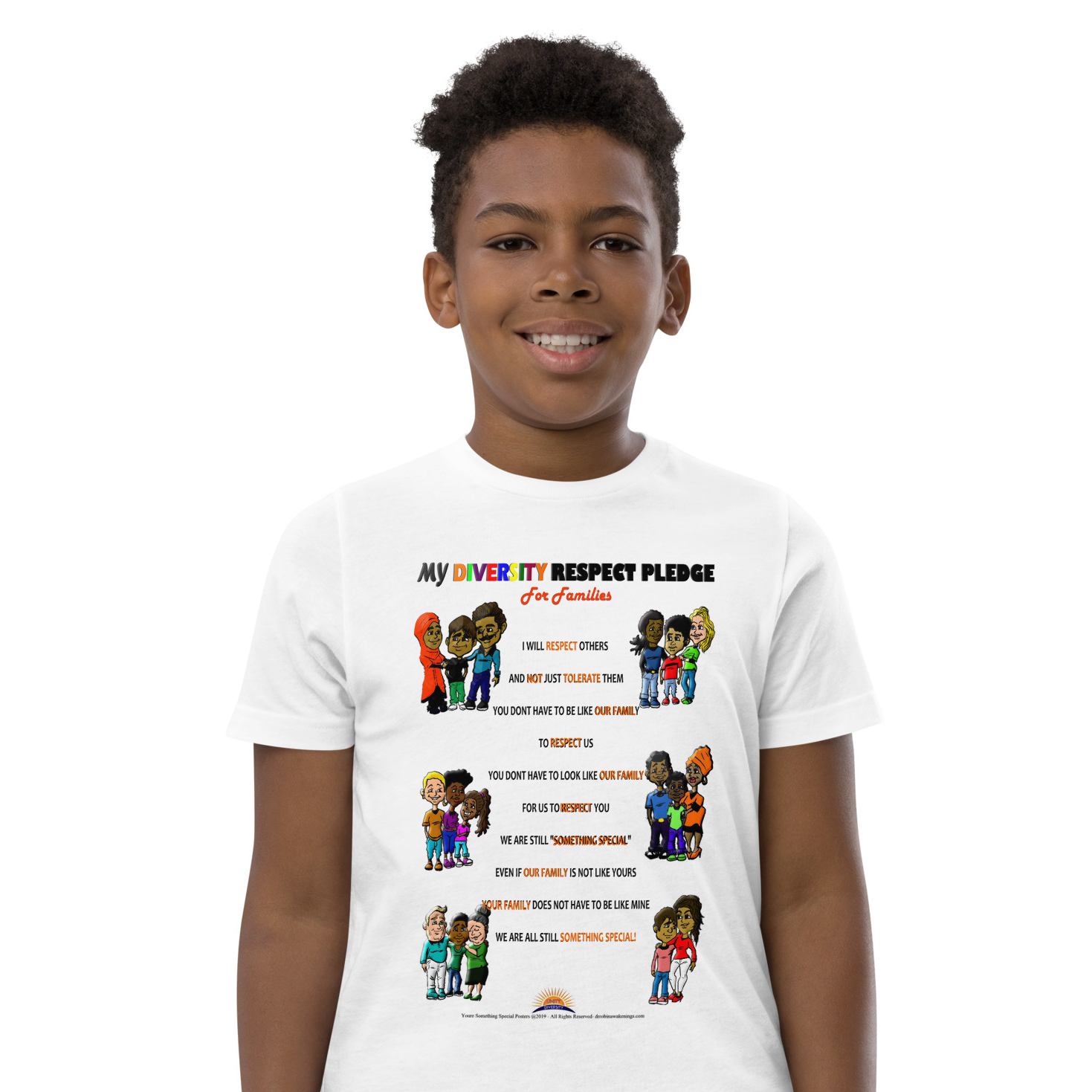 Diversity Respect Pledge Youth Jersey T-Shirt