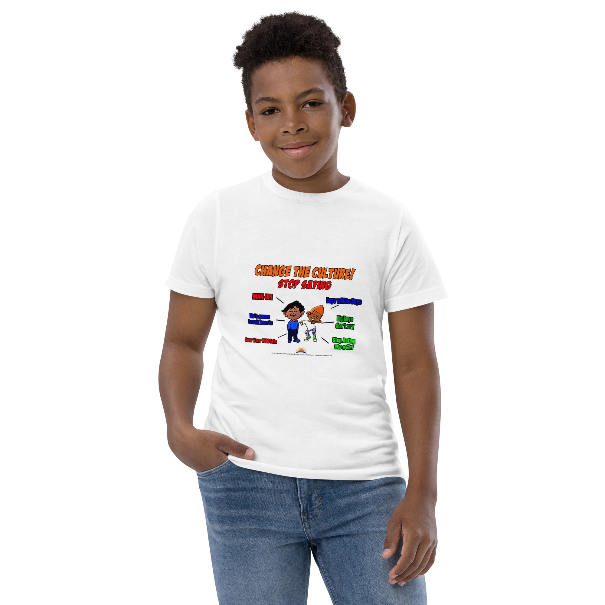 Change The Culture Youth T-Shirt (Stop Saying Boys will be Boys #1)