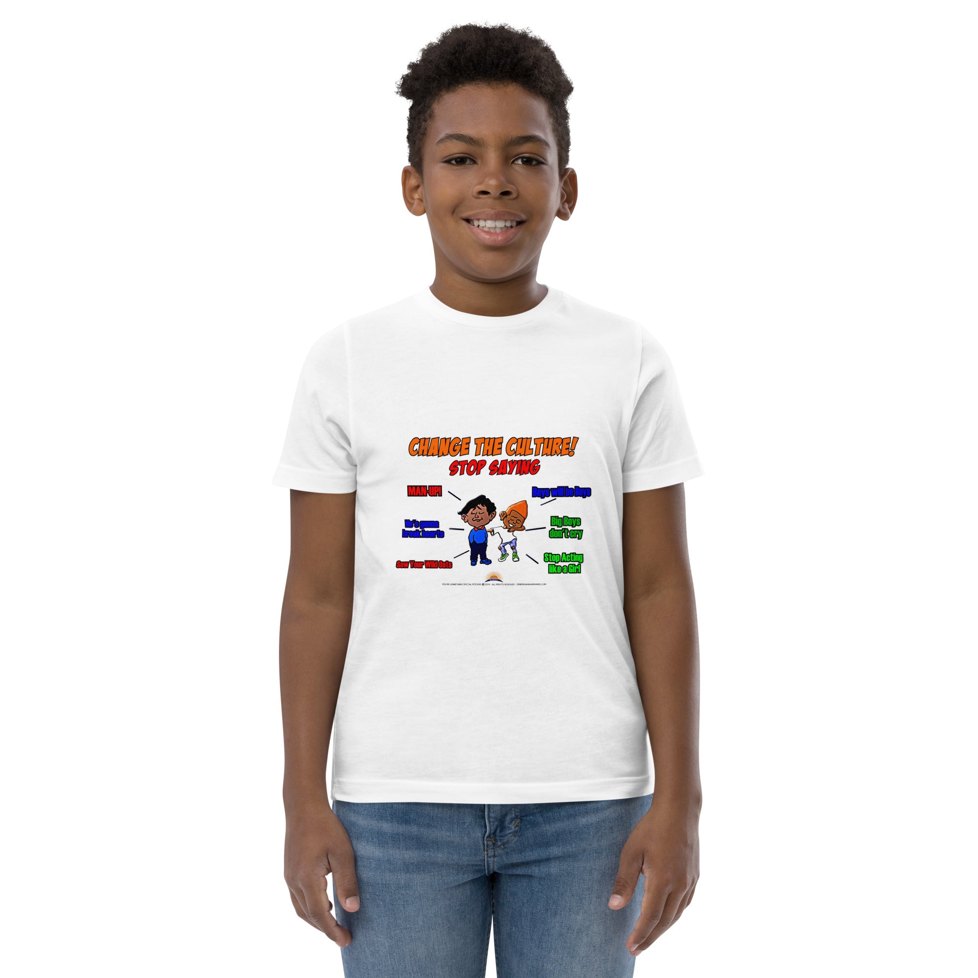 Change The Culture Youth T-Shirt (Stop Saying Boys will be Boys #1)