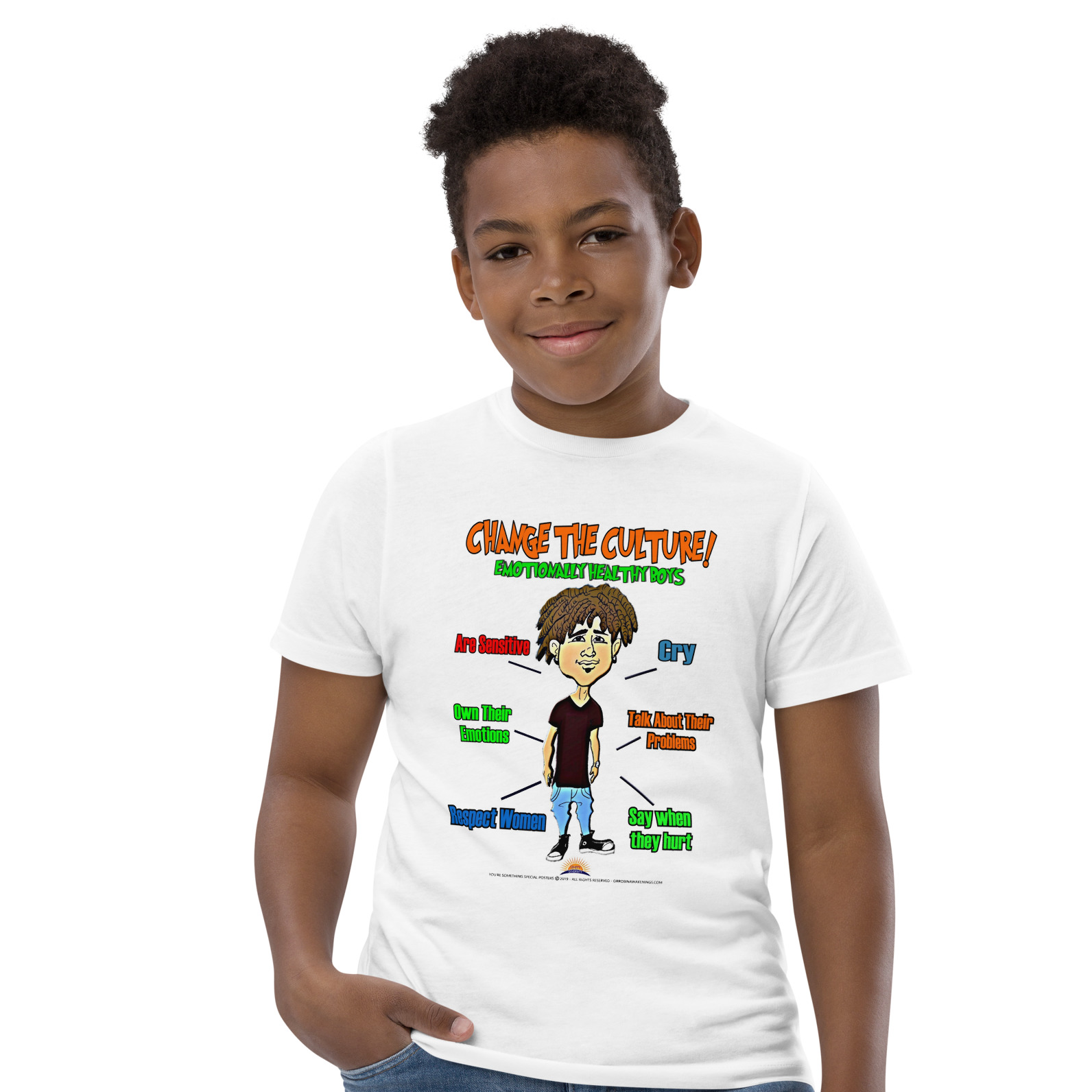 Change The Culture Emotionally Healthy Boys Youth T-Shirt